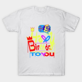 Happy Birthday Alphabet Letter (( S )) Dazzling Creative Design T-Shirt